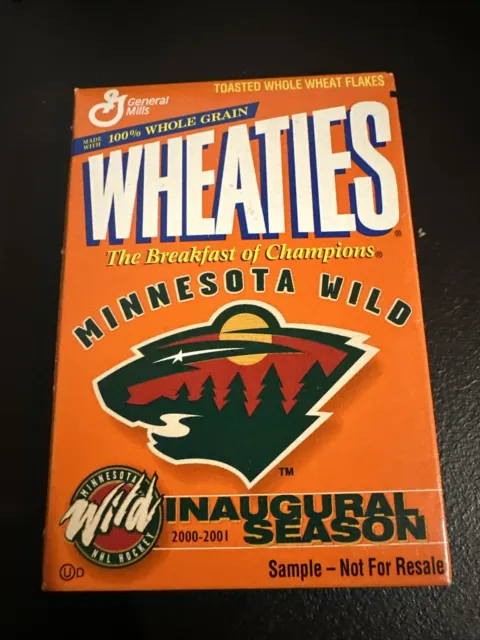 RARE! Minnesota Wild 2000-01 Inaugural Season Mini Wheaties Box, NMMT!!