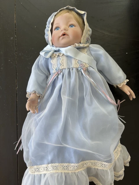 The Ashton-Drake Galleries, Baby Blue Eyes, by artist Dianna Effner, No. 2438FA