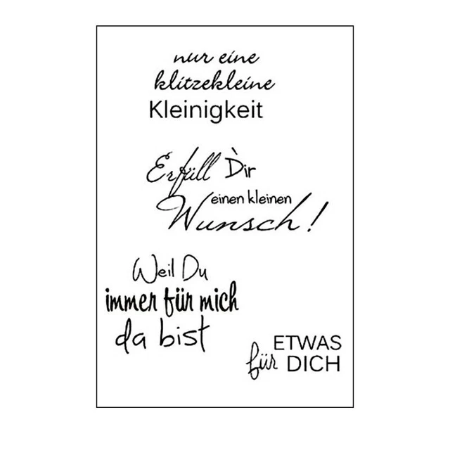 Cute German Words Transparent Clear Stamps for DIY Scrapbooking/Card Making