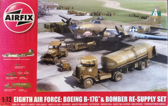 Airfix 1:72 8th Air Force Boeing B-17G & Bomber Re-Supply Set A12010 SEALED BAGS