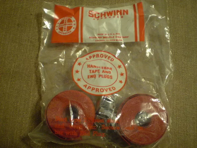 NOS Schwinn Continental Suburban Varsity Lightweight Bicycle Red Handlebar Tape