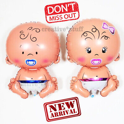 Large Baby Shower Balloons Boy or Girl Foil Gender reveal Party Decorations UK