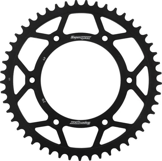 Supersprox Rear Steel Sprocket 49T Black RFE-210-49-BLK