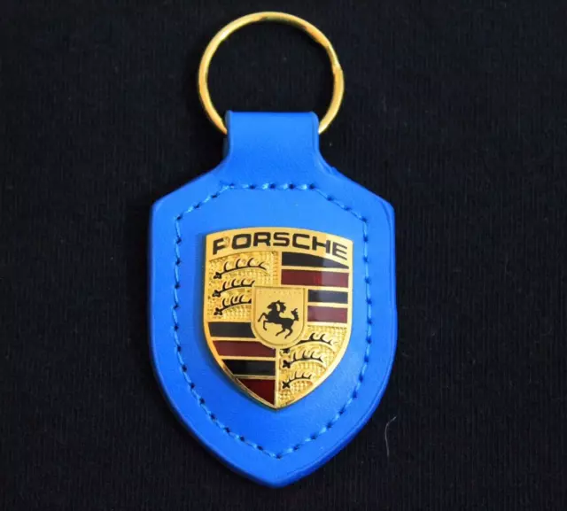 Leather Porsche Key Fob Key Ring Chain Accessory Turbo Stuttgart 928 944 968 911