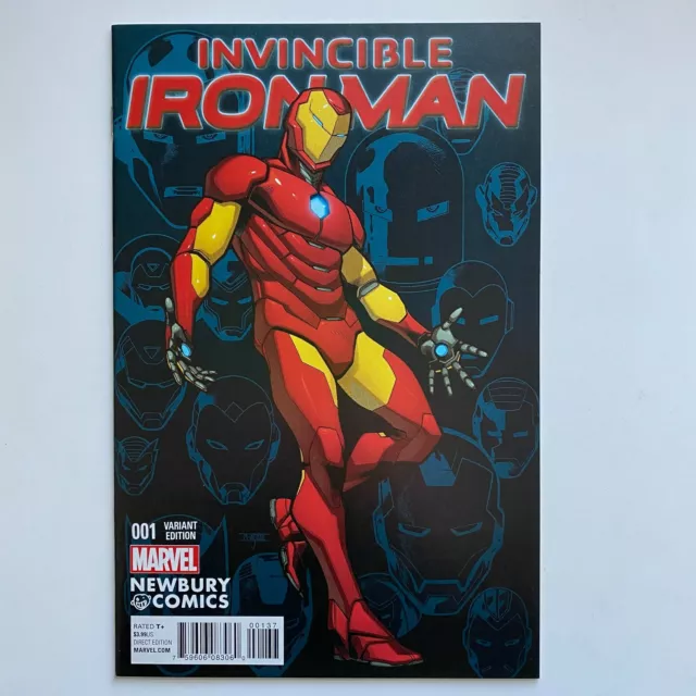 Marvel INVINCIBLE IRON MAN #1 Mahmud Asrar Newbury Comics Variant NM 2015