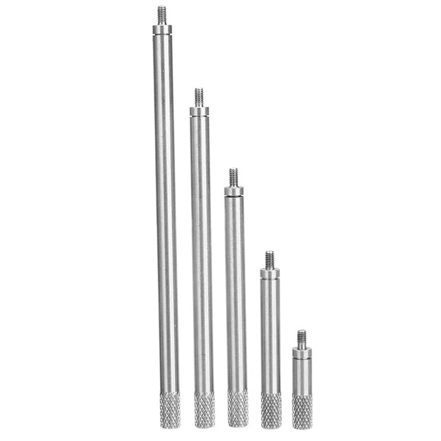 5Pcs Dial Digital Indicator HSS Indicator Dial Rod Extension Stem Rod Set M2. US