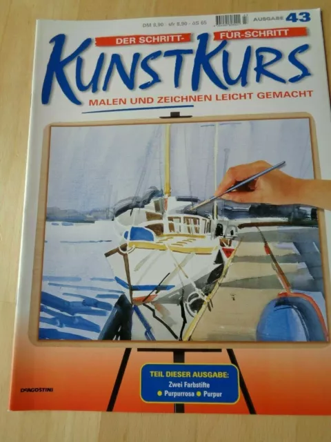 Zeitschrift~Der Schritt-für-Schritt-KUNSTKURS~Malen u.Zeichnen leicht gemacht 43