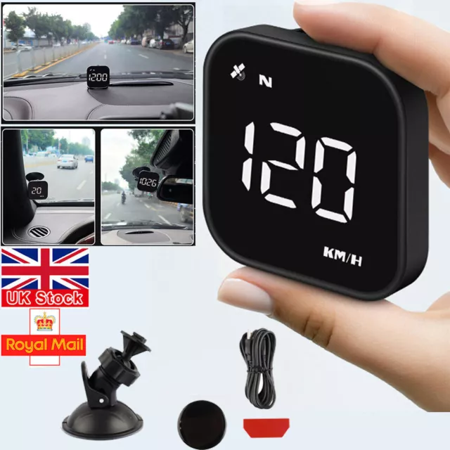 UNIVERSAL CAR HUD Digital GPS Speedometer Head Up Display MPH Overspeed  Alarm UK £17.69 - PicClick UK
