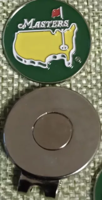 The Masters BALL MARKER - 25mm / 1 inch  + Magnetic Hat Clip - NEW