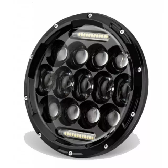 12V / 24V moto phare LED rond rétro clignotant lampe 7 pouces remplacement  de phare pour Jeep