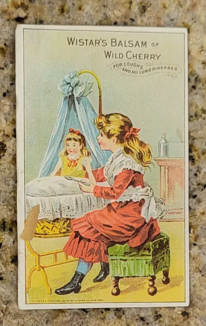 Victorian Trade Card Wistar's Balsam Wild Cherry for coughs