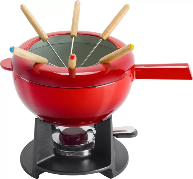 Zwilling Fondue-Set aus Gusseisen, kirschrot, ∅20cm 40201-001 - 2. Wahl