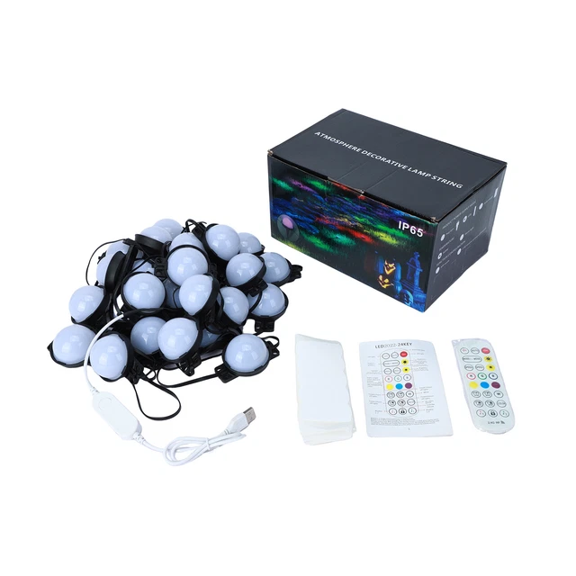 10M 25LEDS Waterproof Smart String Lights APP Control 5V RGB  Christmas Backyard