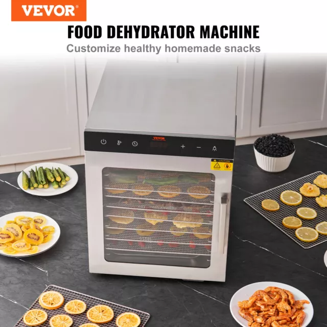 VEVOR Déshydrateur Alimentaire Machine Déshydrater Fruits Légumes 10 Plateaux 2