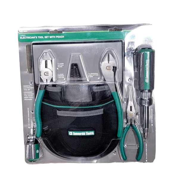 Commercial Electric7-Piece Electrician's Tool Set with Pouch