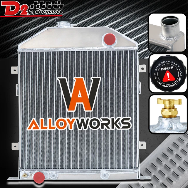 3ROWS Aluminum Radiator For 1942-1948 FORD Coupe Ford Super Deluxe Deluxe 3.7L