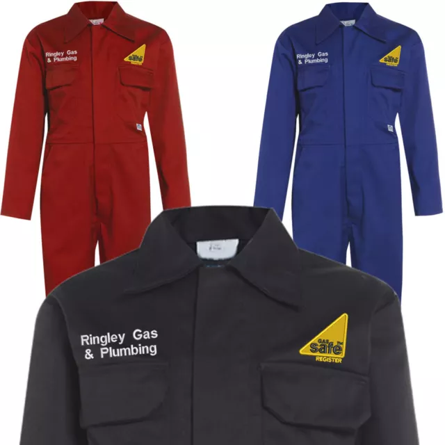 Personalised Gas Safe Embroidered Kids Boilersuit Coverall Childrens Workwear