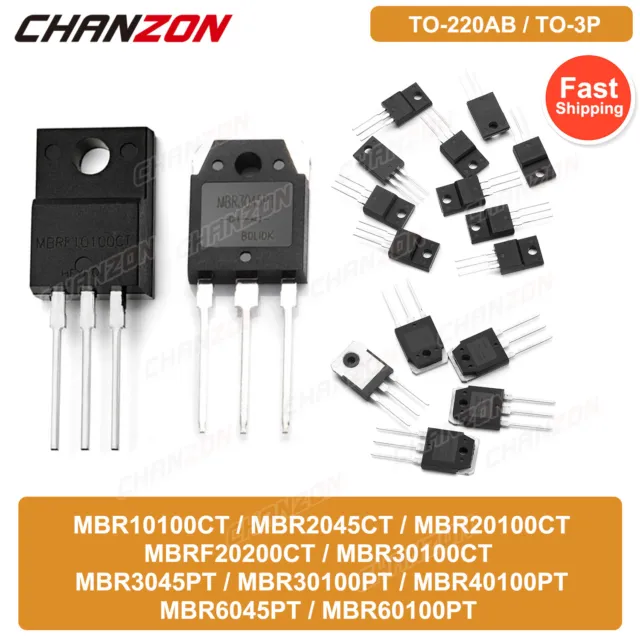 TO-220AB TO-3P MBR20100CT MBR30100PT Schottky Fast Recovery Rectifier Diode 3pin