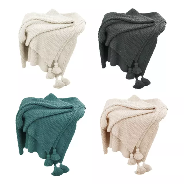 Nordic Super Soft Throw Blanket Warm Cozy Tassels Couvertures de