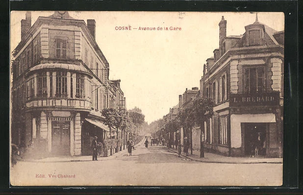 CPA Cosne, Avenue de la Gare 1924