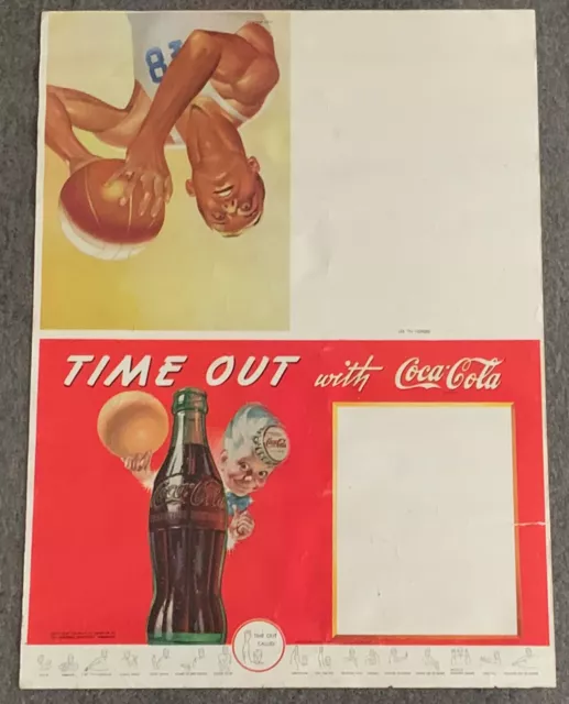 1948 Coca Cola Poster ~ NBA Pallacanestro Segnali ~16x22
