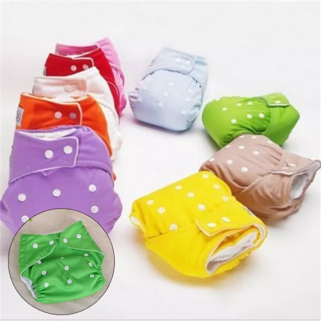 1PC Baby Washable Cloth Diaper Adjustable Reusable Solid Diaper Cover Wholesale