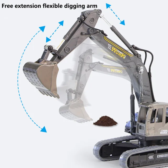 Modelo de excavadora de inercia, vehículo de ingeniería, juguete para niños 3