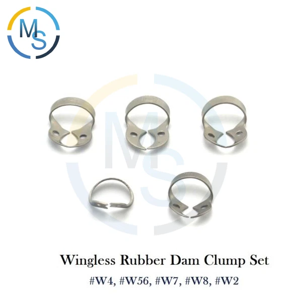 Ensemble de 5 pinces de barrage en caoutchouc dentaire W4, W56, W7, W8, W2...