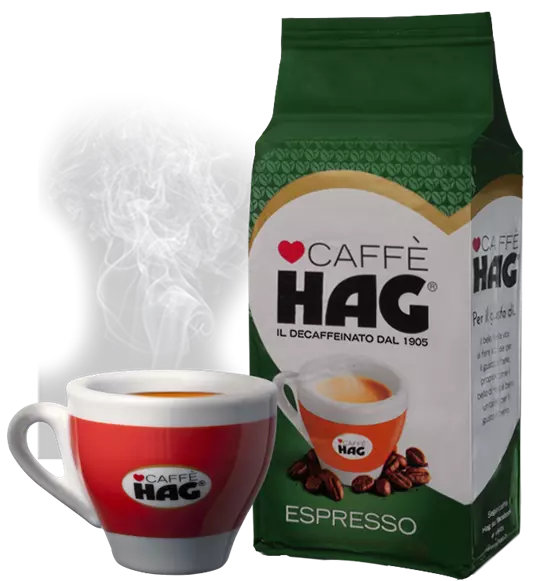 Cafe HAG Quality' Espresso Caffe' Decaffeinated Coffee Ground For Moka 250 Gr