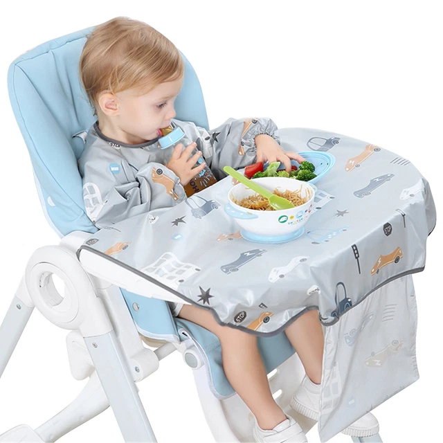haute Bavoir de sevrage Vêtements pour bébés Manches longues Bavoir de bébé