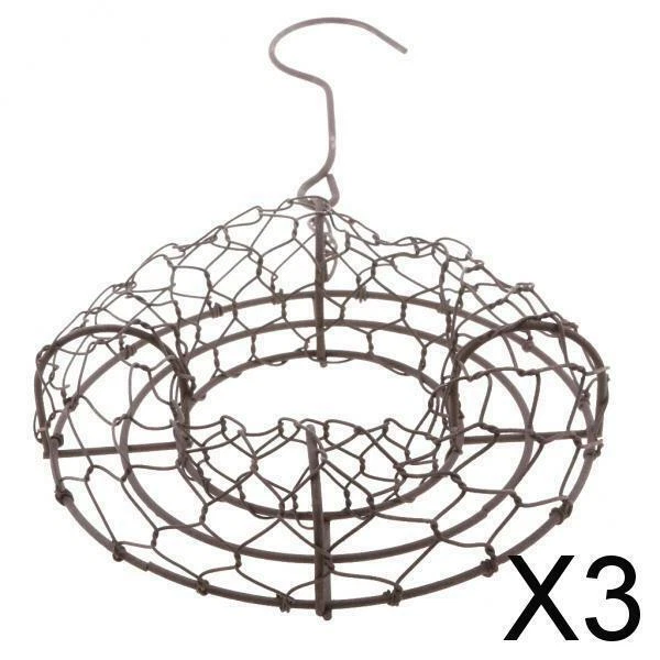 3X Ringform Rack Pflanzenhalter Wandbehang Kunst Dekoration 15cm Runde Form