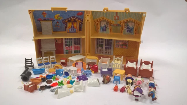 PLAYMOBIL TAKE ALONG Doll House Vintage With Figures, Furniture