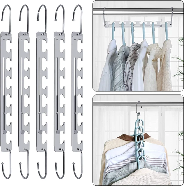 Appendiabiti Salvaspazio Verticale - Organizzatore Armadio 10 Fori - Foto 6