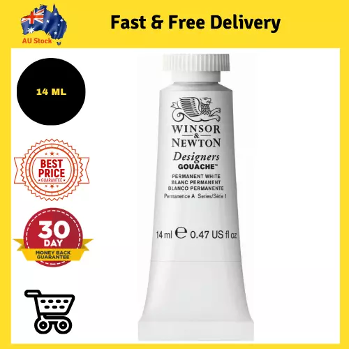 Winsor & Newton Designers' Gouache Colour 14 Ml Tube, Permanent White (512)