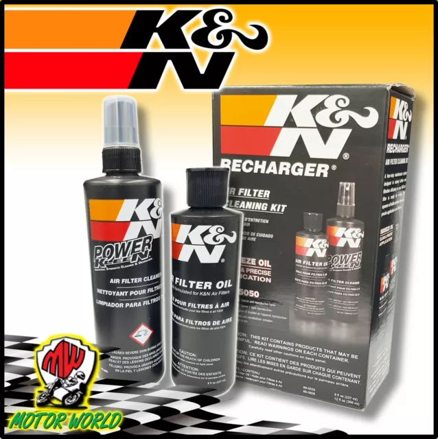 Kit de Nettoyage Filtre à Air Sport Coton Kn K&n Détergent 355ml Huile 204ml