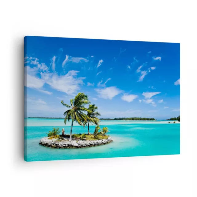 Impression sur Toile 70x50cm Tableaux Image Photo Tahiti �le Bora d�tente