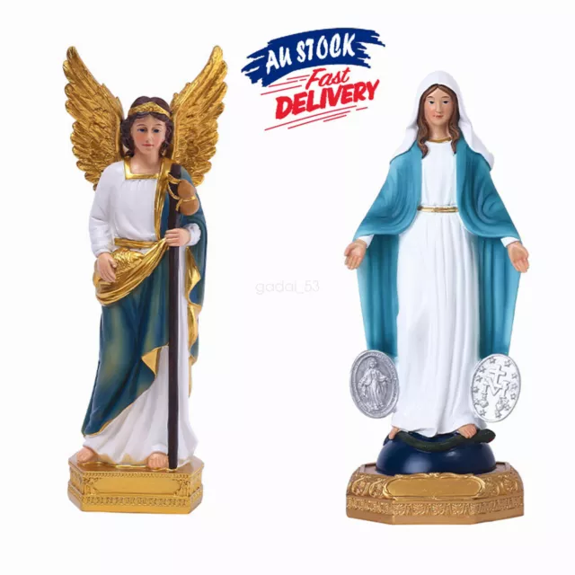 NEW Archangel Saint Raphael Resin Statue Blessed Virgin Mary Figurine Decor AU