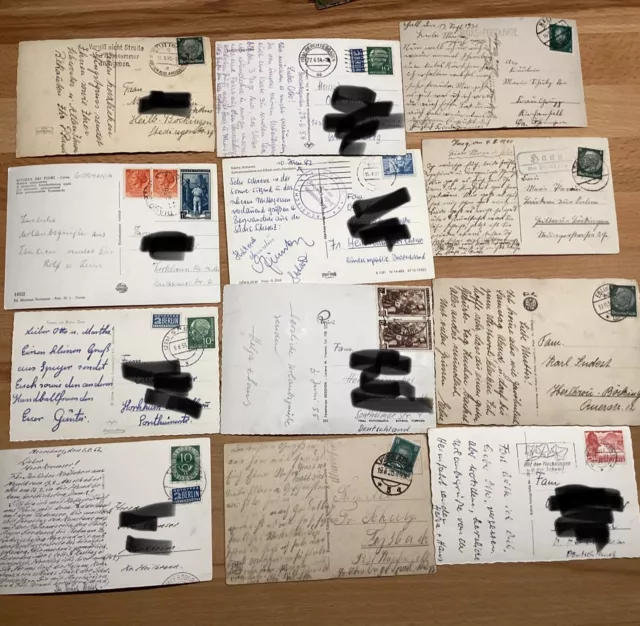 Postkarte schwarz-weiß  29 Stück alte Postkarten  Briefmarken Ansichtskarten