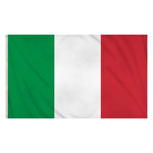Large 5Ft X 3Ft Italy Flag Uk Italian Italia National Banner Colour Brass Eyelet