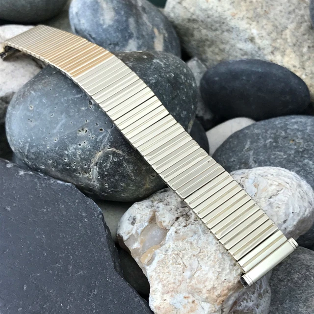 long 10k Gold Filled 1950s Bellavance Expansion Vintage Watch Band nos