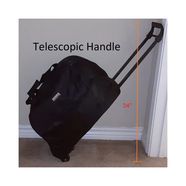 Rolling Duffle Bag with Wheels Hand Carry Luggage Carry On Bag Travel Bag