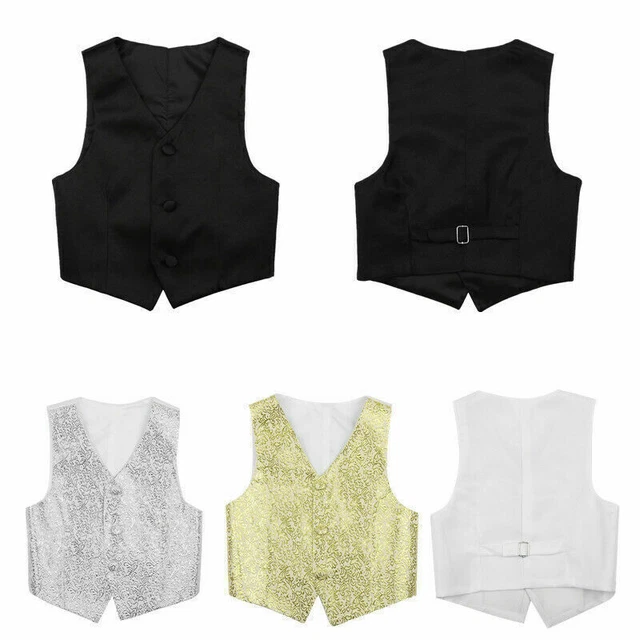 Gilet Bambini Ragazzi Gilet Vita Uomo Bambini Matrimonio Festa Compleanno Abiti Formali