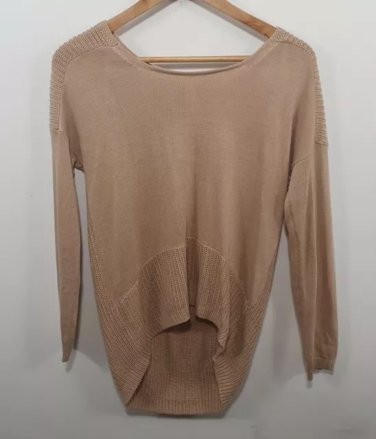 Ally Girls Acrylic Knit Beige Jumper Sz XS