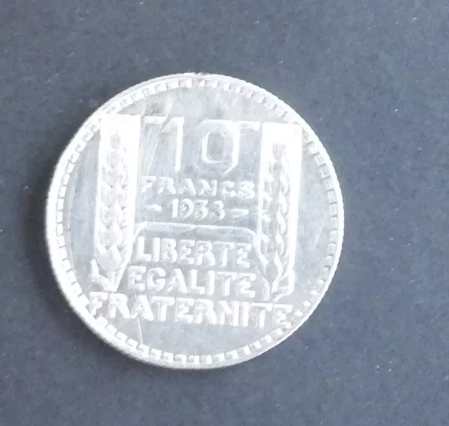 pièce 10FRANCS Turin 1938 argent