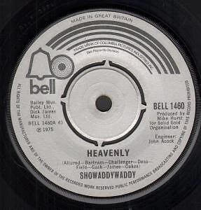 SHOWADDYWADDY Heavenly 7 INCH VINYL UK Bell 1975 Four Prong Label Design B/W