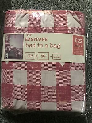 Per bambina Next Rosa controllare Single Bed in a Bag comprendente piumone Set Nuovo Con Scatola