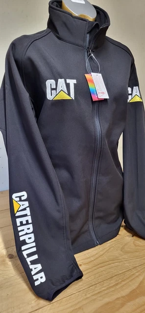 Black Caterpillar softshell full zip jacket in Kids & Adults sizes 3-4YRS-4XL