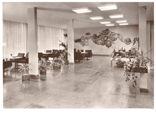 Alte Foto AK   Bad Blankenburg FDGB Heim Poser Foyer  ungel.