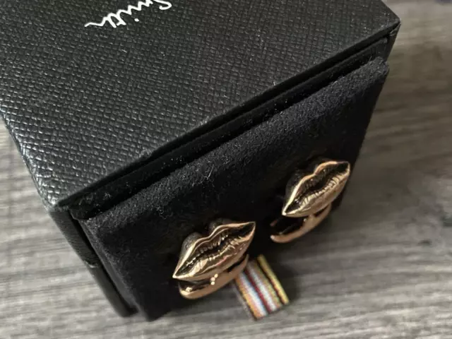 Paul Smith Bronze Lèvres Boutons de Manchettes - Neuf - Rare