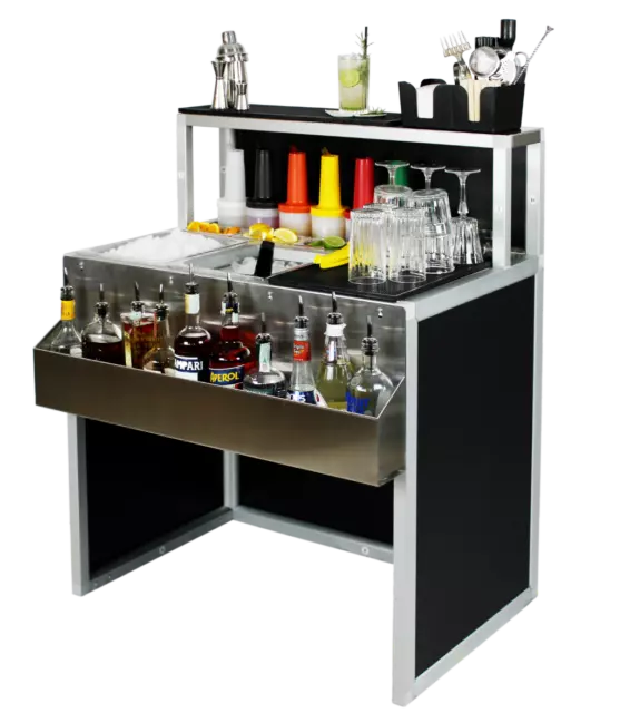 Postazione Bar PORTATILE SMONTABILE da BARMAN - Cocktail Station PORTATILE 90 cm